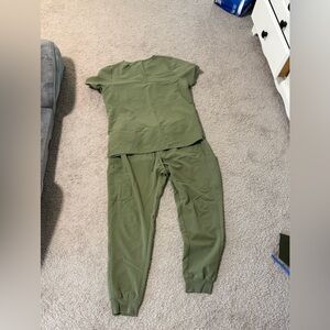 Olive Green Women's scrub set